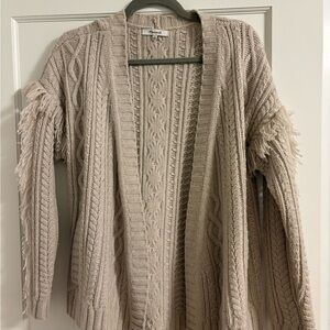 Madewell Beige Cable Knit Cardigan- Small